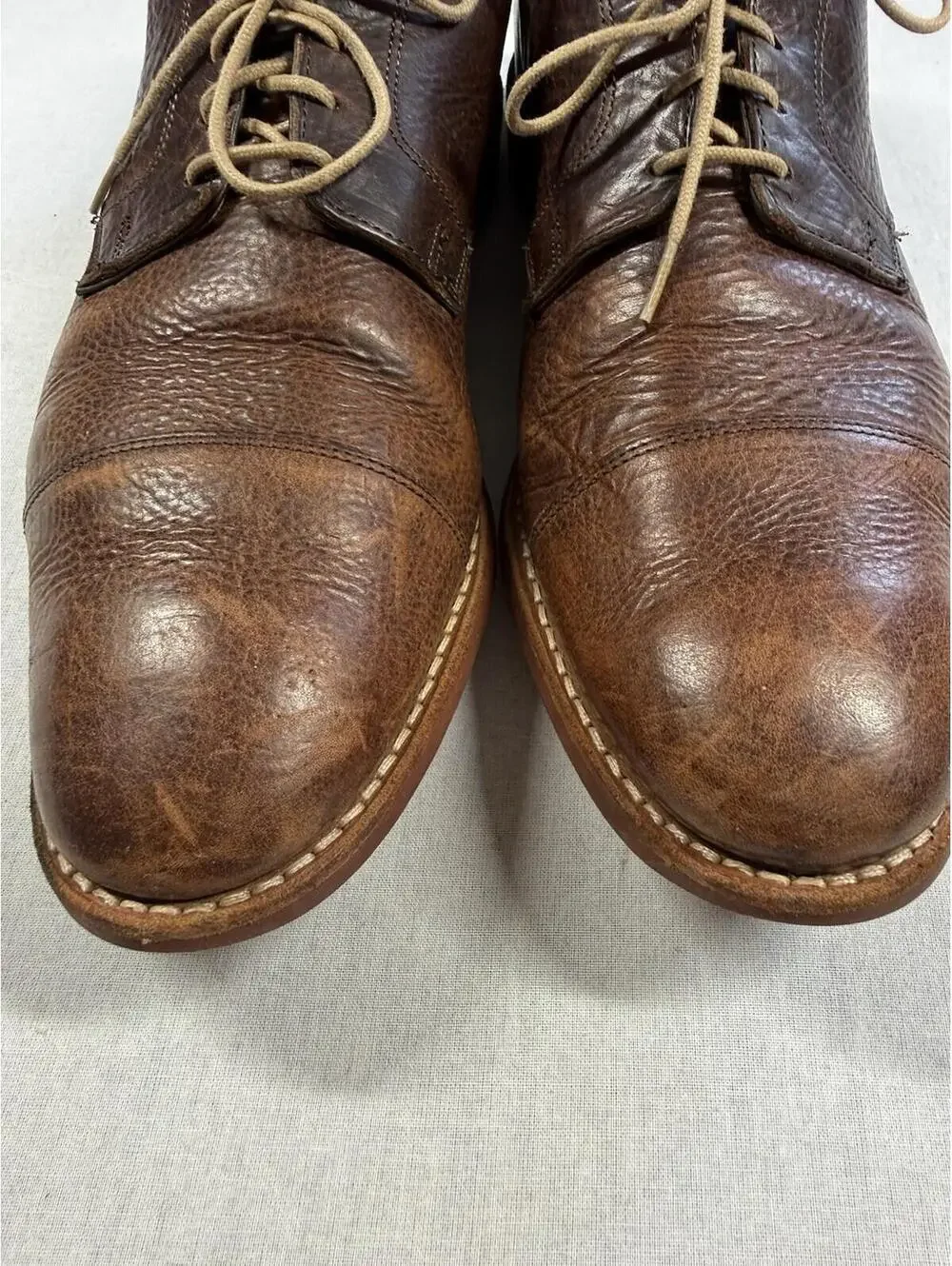 Allen Edmonds Oak Street Cap Toe Derby Shoes Oxfords Sz 12 D Brown Dainite Sole‎